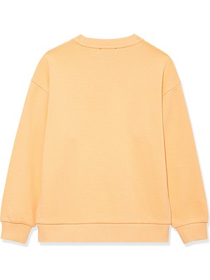 Mavi Organik Pamuklu Sarı Basic Sweatshirt