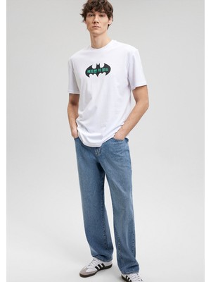 Batman Baskılı Beyaz Tişört  0611981-620