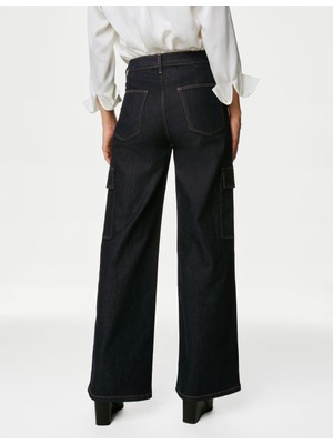 Marks & Spencer Wide Leg Kargo Jean Pantolon