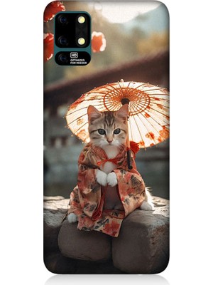 Teknomeg Reeder S19 Max Uyumlu Geyşa Kıyafetli Kedi Desenli Silikon Kılıf