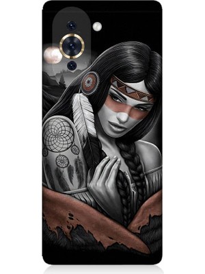 Teknomeg Tecno Nova 10 Se Uyumlu Kızılldereli Kız Dreamcatcher Desenli Silikon Kılıf