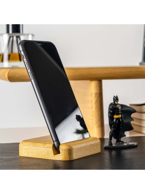 Woodsuppco Masaüstü Telefon Tutucu, Ahşap Telefon Standı, Telefon Tutucu - Çam