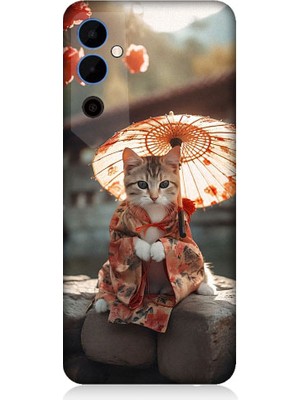 Teknomeg Tecno Pova Neo 2 Uyumlu Geyşa Kıyafetli Kedi Desenli Silikon Kılıf