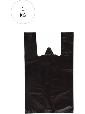 Royaleks Siyah Atlet Poşet Orta Boy 29X50 cm Takriben 85 Adet 1 kg