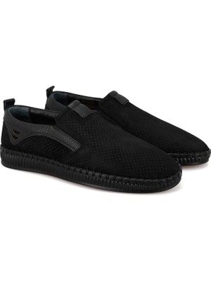 Desa Lowell Siyah Erkek Günlük Nubuk Deri Ayakkabı