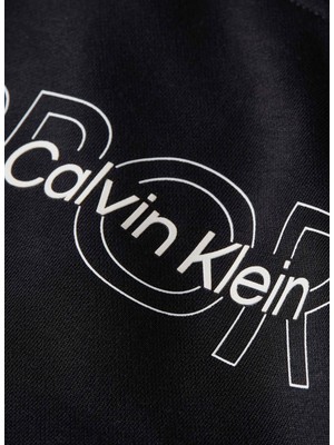 Calvin Klein Siyah Erkek Kapüşon Yaka Sweatshirt 00GMS4W339BAE-PW