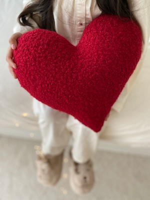 Bohemoon Teddy Kalp Yastık Kırmızı