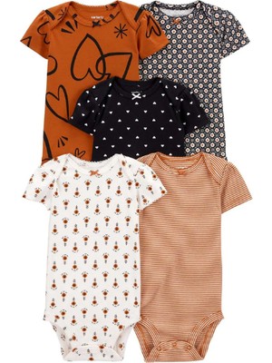 Carter's Layette Kız Bebek 5'li Kısa Kollu Body 1Q124810