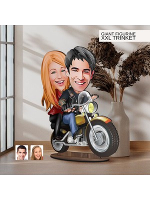 Bk Gift Kişiye Özel Sevgililer Karikatürlü Büyük Boy Ahşap Biblo-17 Arkadaşa Hediye , Sevgiliye Hediye, Kişiye Özel Biblolar