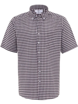 Süvari Kısa Kol Regular Kalıp Kareli Gömlek