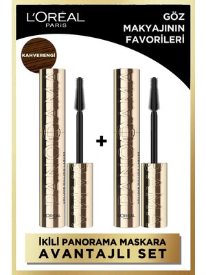L'Oréal Paris 2'li L'oréal Paris Panorama Hacim Veren Maskara Koyu Kahverengi