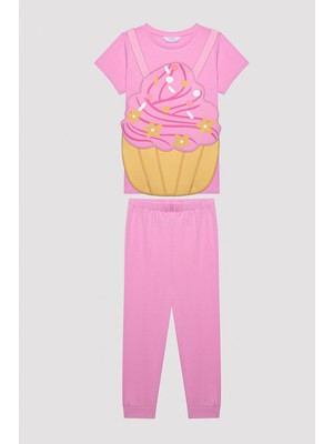 Penti Kız Çocuk Cupcake Çok Renkli  Pijama Seti