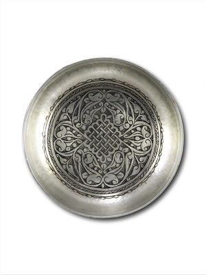 Kalaylı Özel İşlemeli Bakır Hamam Tası 20 cm