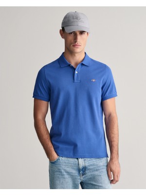 Gant Erkek Mavi Regular Fit Logolu Polo 2210.407