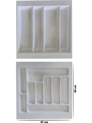 Gör Seç Görseç 2li Set 47X49 Düzenleyici Raf 47*49 Beyaz Kepçelik , Kaşıklık (45X40 A Kesilebilir) Mutfak Organizer