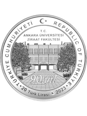 AgaKulche Ankara Üniversitesi 2023 1 Ons 31.10 Gram Gümüş Sikke Coin (925)