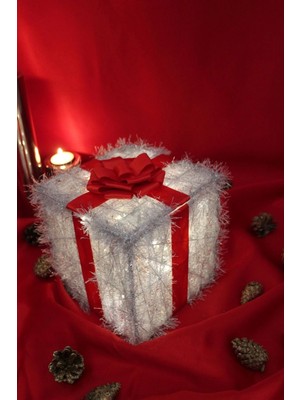 Rahan Yılbaşı Ağacı Noel Led Işıklı   Kutusu Kırmızı