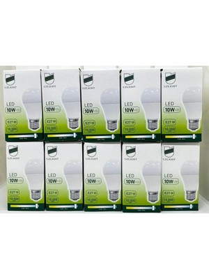 Uzlight 10 W (75W) LED Ampul Beyaz Işık (10 Adet)