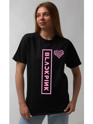 Bu Tshirt Black Pink - World Tour' Temalı Oversize Street Wear Unisex Tişört.