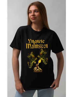 Bu Tshirt Malmsteen - Trilogy' Temalı Oversize Street Wear Unisex Tişört.