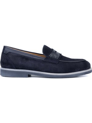 Redwood Erkek Hakiki Deri Mavi Loafer Ayakkabı 1022 16534 Erk Ayk Y24 Blu