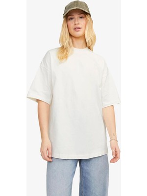 Jjxx Jxvalerıa Oversize Kadın Beyaz T-Shirt 12252007-BLANCDEBLANC