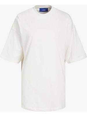 Jjxx Jxvalerıa Oversize Kadın Beyaz T-Shirt 12252007-BLANCDEBLANC