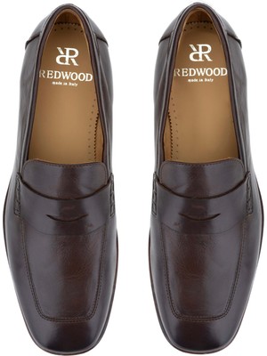 Redwood Erkek Hakiki Deri Kahverengi Loafer Ayakkabı 1022 16562 Erk Ayk Y24 Marrone