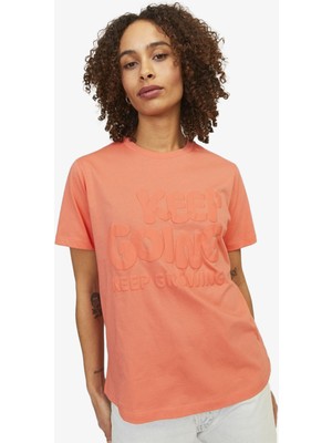 Jjxx Jxpriya Kadın Turuncu T-Shirt 12251997-PEACHECHO