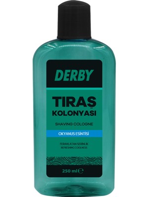 Derby Tıraş Kolonyası Okyanus Esintisi 250 ml Ferahlatıcı Serinlik ve Uzun Süre Kalıcı Koku