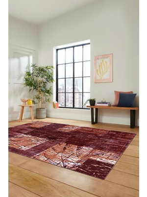 Evdeya Dijital Kaymaz Taban Yıkanabilir Patchwork Desen Yolluk Mutfak Salon Halısı, Patchwork-05-Kırmızı,