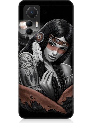 Teknomeg Xiaomi Mi 12 Lite 5g Uyumlu Kızılldereli Kız Dreamcatcher Desenli Silikon Kılıf