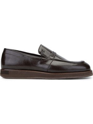 Tamer Tanca Erkek  Deri Kahverengi Loafer Ayakkabı 183 20071 Erk Ayk SK23/24 Kahve