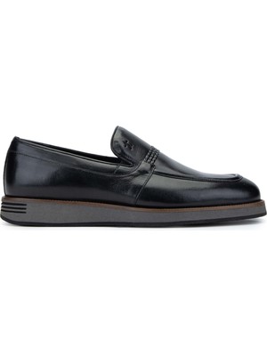 Tamer Tanca Erkek  Deri Siyah Loafer Ayakkabı 183 20071 Erk Ayk SK23/24 Sıyah