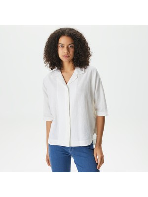 Nautıca Kadın Beyaz Oversıze Gömlek 45W216T.1BW