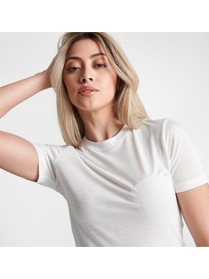 Nike Air Baskılı Crop Transparan Kadın Krem T-Shirt (Slim Fit)