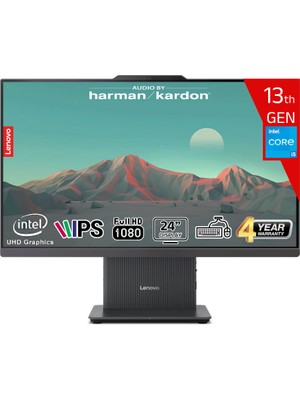 Lenovo Ideacentre Aıo 24IRH9 Intel Core I5-13420H 16GB Ddr5 512GB SSD Intel UHD Graphics Freedos 23.8 IPS Fhd Siyah F0HN0057TR-16512 Siyah All In One Bilgisayar
