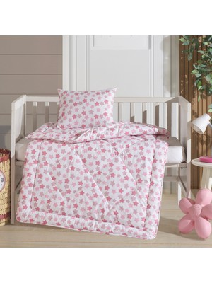 Lief Home Pamuklu  Ranforce Kumaştan Içi Elyaf Dolgulu Bebek Yorgan 95X145 ve Bebek Yastık 35X45