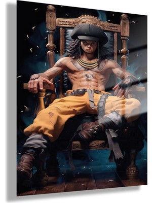Gaagart Temperli Gerçek Cam Tablo One Piece Karakter Görseli