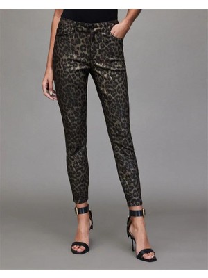 All Saints Orta Bel Leopar Desenli Jean