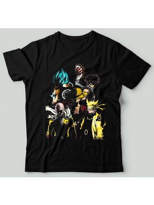 Bu Tshirt Naruto - Heroes' Temalı Oversize Street Wear Unisex Tişört.