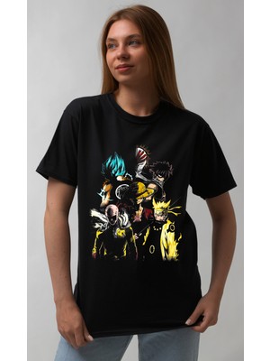 Bu Tshirt Naruto - Heroes' Temalı Oversize Street Wear Unisex Tişört.