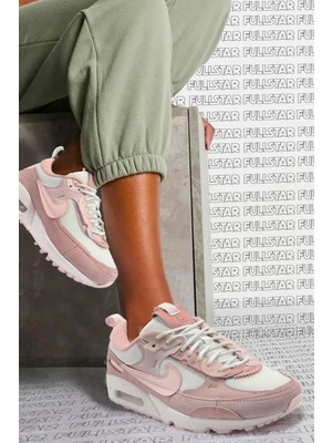 Nike Air Max 90 Futura Triple Leather Unisex Sneaker Hakiki Deri Spor Ayakkabı Pembe