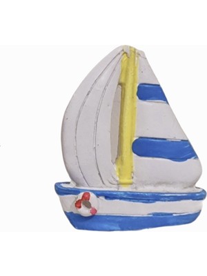 Morlalem 5,4cm Mini Yelken Kayık Silikon Kalıp K-1221, Kokulu Taş Sabun Alçı Mum Kalıbı