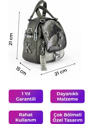 Louisiana Polo Kriste Bell Kadın Sırt Çanta Pewter 26460