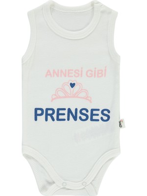 Civil Baby Kız Bebek Çıtçıtlı Badi 1-36 Ay Ekru