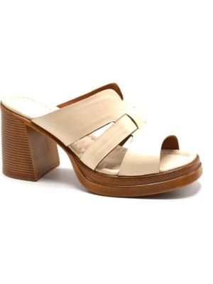 Venüs 2413403Y Kadın Deri Topuklu Terlik