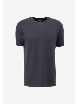 Discovery Expedition Antrasit Erkek Bisiklet Yaka Loose Fit T-Shirt D4Sm-Tst3277