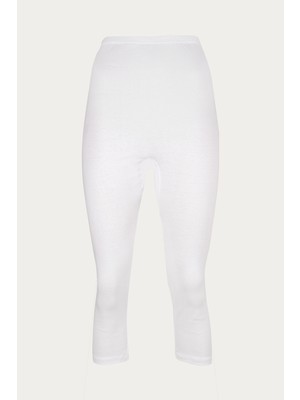 Ceylanoğlu 4'lü Kadın Ribana Katlamalı TAYT-235 Beyaz