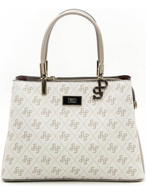 Silver & Polo Bej - Kum SP1098 Kadın El Çantası